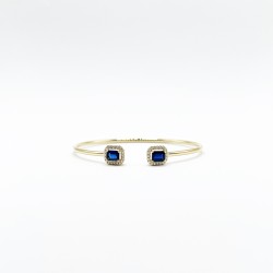 Brazalete Doble Cuadro Zafiro con Diamantes – Victoria Fine Jewelry