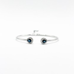 Brazalete Doble Gota Zafiro Con Diamantes – Victoria Fine Jewelry