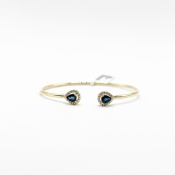 Brazalete Doble Gota Zafiro Con Diamantes – Victoria Fine Jewelry