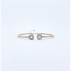 Brazalete Doble Gota Aguamarina con Diamante – Victoria Fine Jewelry