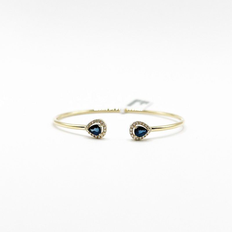 Brazalete Doble Gota Zafiro Con Diamantes – Victoria Fine Jewelry