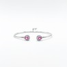 Brazalete Doble Gota Zafiro Rosa Con Diamantes – Victoria Fine Jewelry
