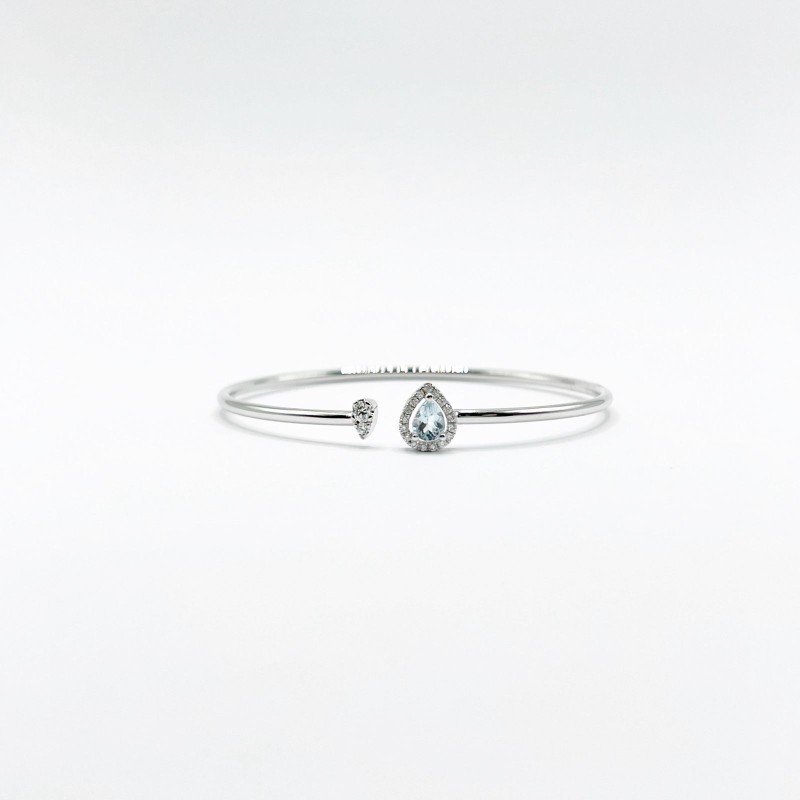 Brazalete Gota De Aguamarina y Diamantes – Victoria Fine Jewelry