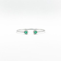 Brazalete Doble Gota Esmeralda Con Diamantes – Victoria Fine Jewelry