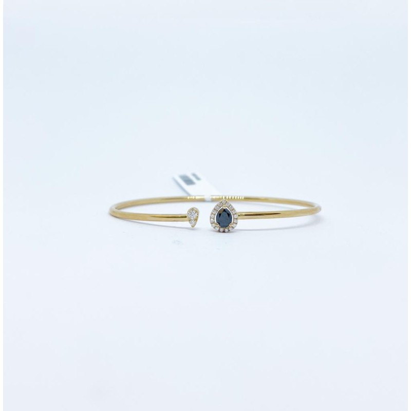 Brazalete Gota de Diamante Negro y Diamante – Victoria Fine Jewelry