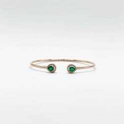 Brazalete Doble Gota Esmeralda Con Diamantes – Victoria Fine Jewelry