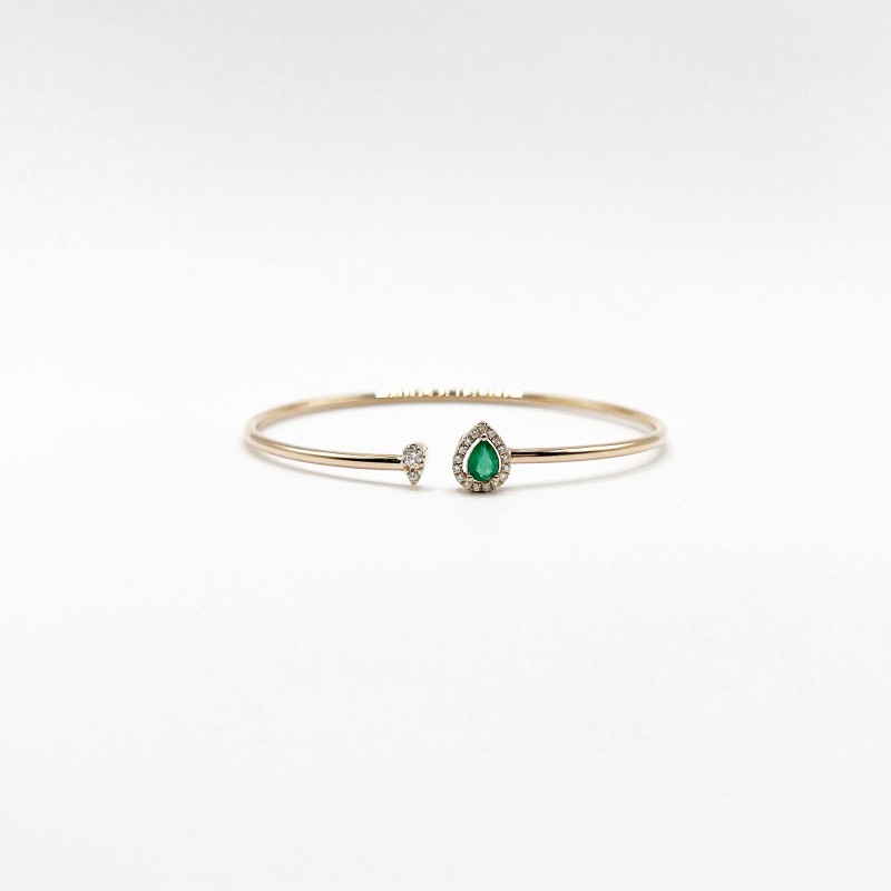 Brazalete Gota De Esmeralda y Diamantes – Victoria Fine Jewelry