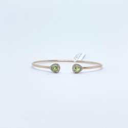 Brazalete Doble Gota Peridoto con Diamante – Victoria Fine Jewelry