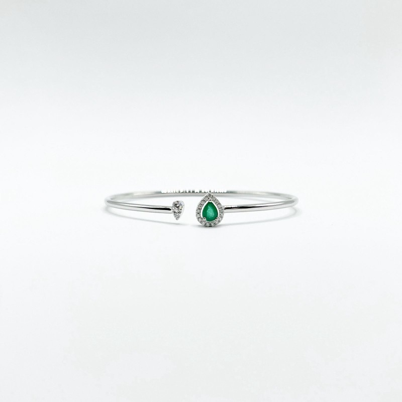 Brazalete Gota De Esmeralda y Diamantes – Victoria Fine Jewelry