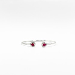 Brazalete Doble Gota Rubí Con Diamantes – Victoria Fine Jewelry