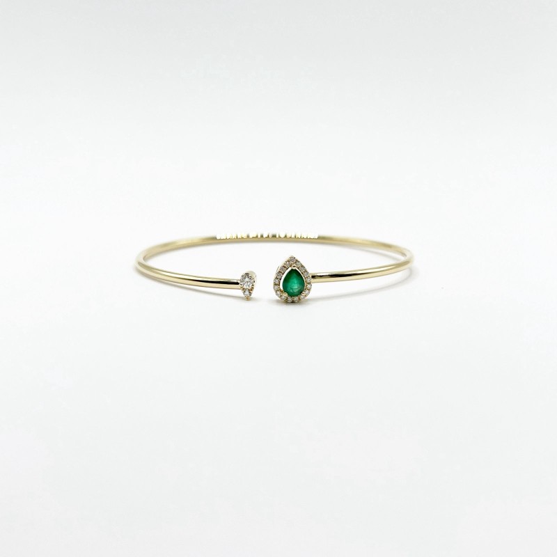 Brazalete Gota De Esmeralda y Diamantes – Victoria Fine Jewelry