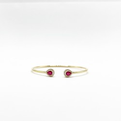 Brazalete Doble Gota Rubí Con Diamantes – Victoria Fine Jewelry