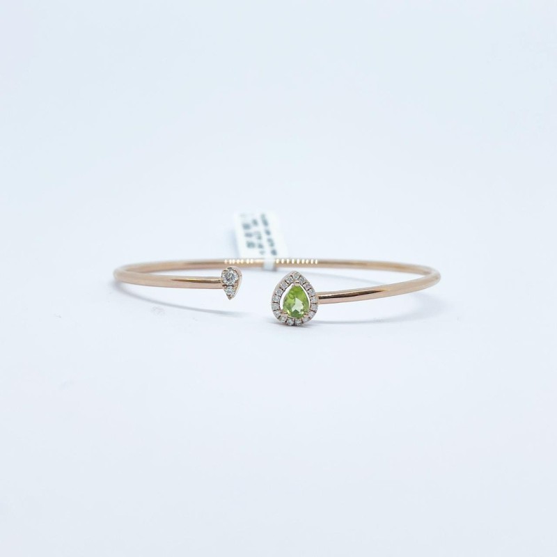 Brazalete Gota de Peridoto y Diamante – Victoria Fine Jewelry