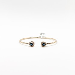 Brazalete Doble Gota Zafiro Con Diamantes – Victoria Fine Jewelry