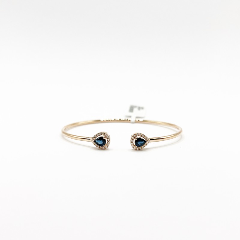 Brazalete Doble Gota Zafiro Con Diamantes – Victoria Fine Jewelry