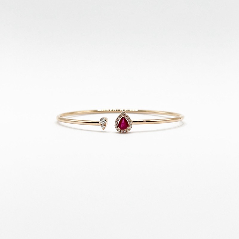 Brazalete Gota De Rubí y Diamantes – Victoria Fine Jewelry