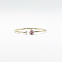 Brazalete Gota De Zafiro Rosa y Diamantes – Victoria Fine Jewelry