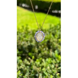 Cadena Con Dije Virgen Milagrosa y Amatista – Victoria Fine Jewelry