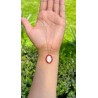 Cadena Con Dije Virgen Milagrosa y Coral – Victoria Fine Jewelry