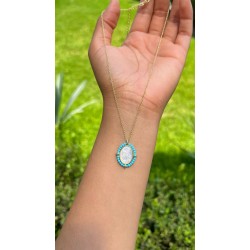 Cadena Con Dije Virgen Milagrosa y Zirconia – Victoria Fine Jewelry