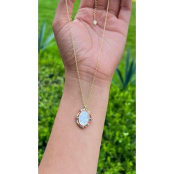 Cadena Con Dije Virgen Milagrosa y Zirconia – Victoria Fine Jewelry