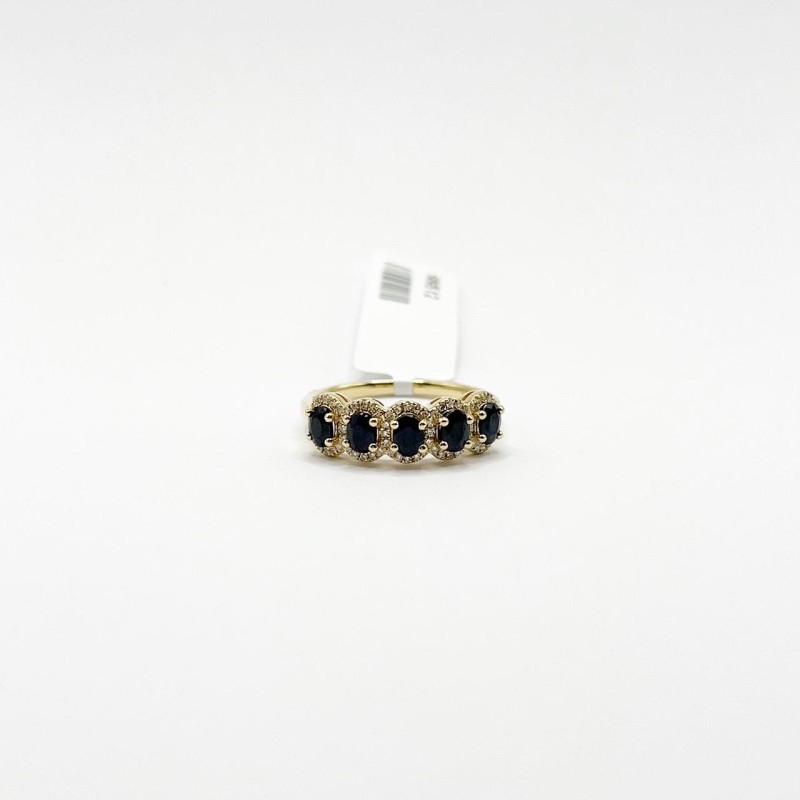 Churumbela De Zafiros Ovales Con Diamantes – Victoria Fine Jewelry