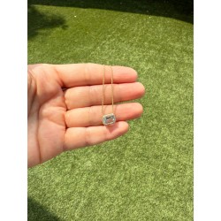 Collar Aguamarina Con Halo De Diamantes – Victoria Fine Jewelry