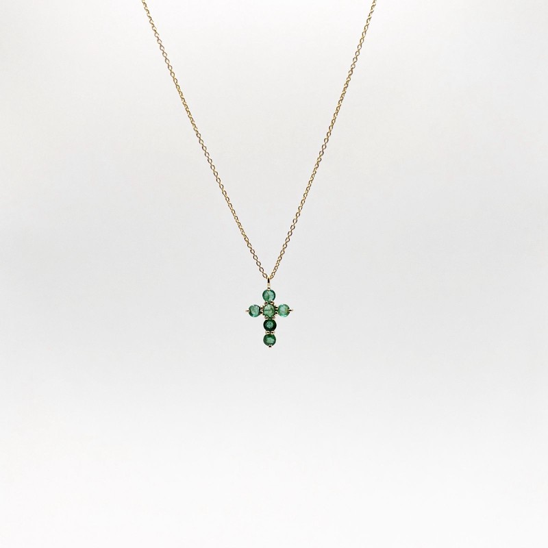 Collar Cruz De Esmeralda – Victoria Fine Jewelry