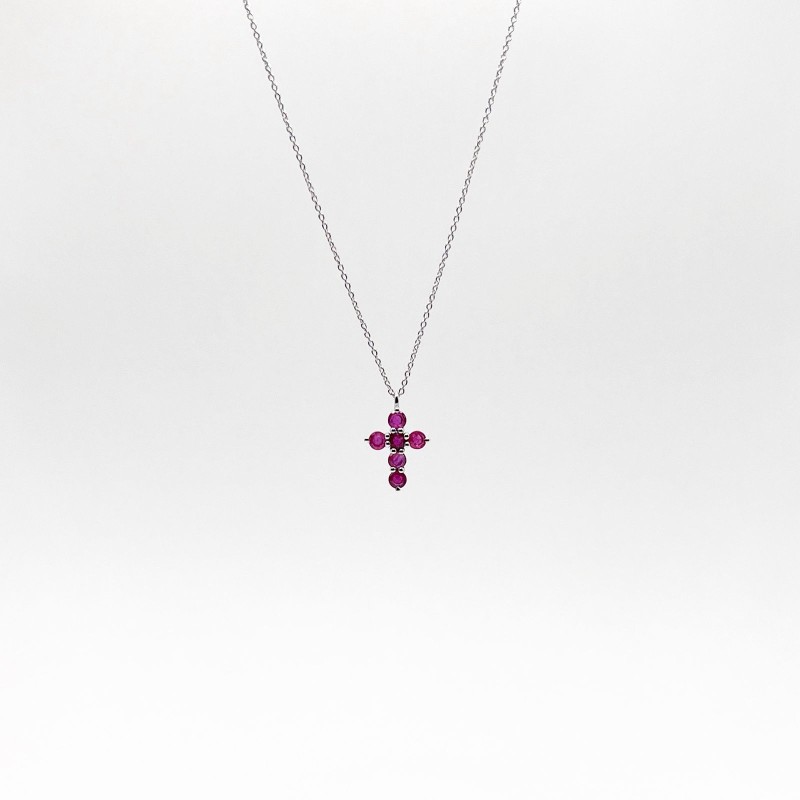 Collar Cruz De Rubíes – Victoria Fine Jewelry