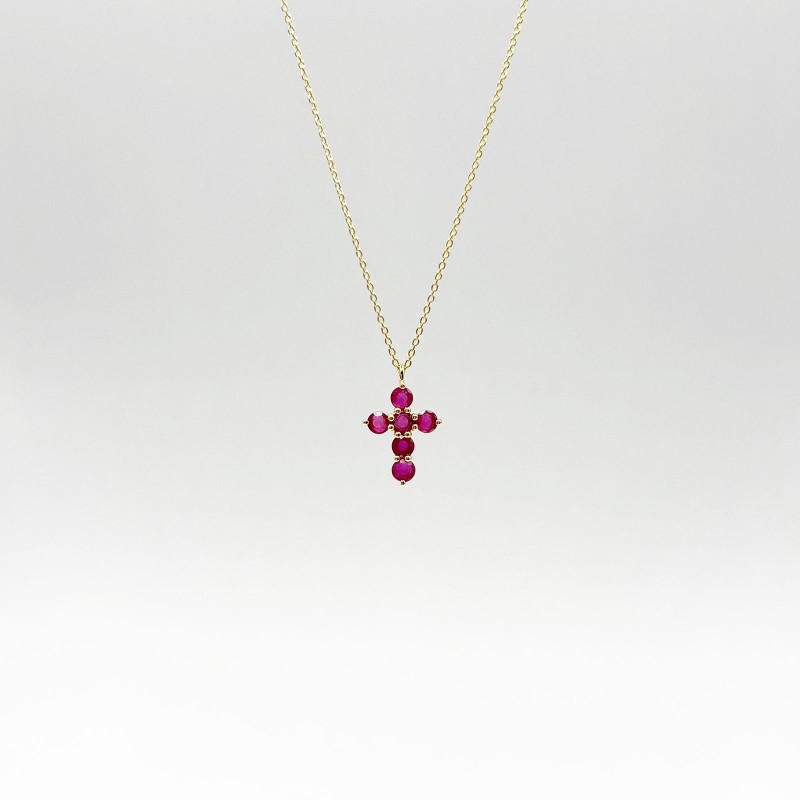 Collar Cruz De Rubíes – Victoria Fine Jewelry
