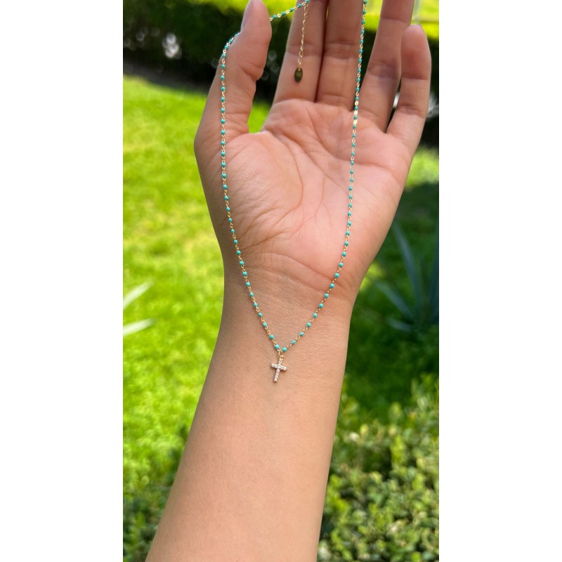 Collar Cruz De Zirconias – Victoria Fine Jewelry