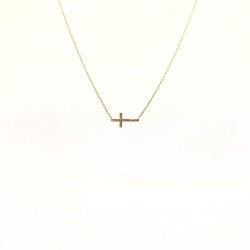 Collar Cruz Horizontal Con Diamantes – Victoria Fine Jewelry