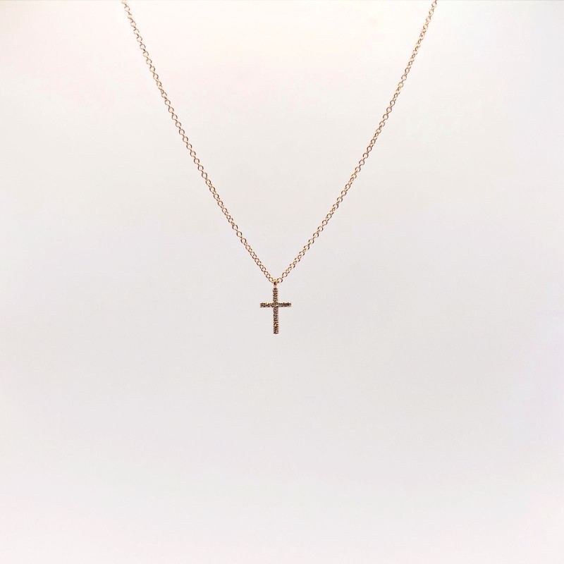 Collar Cruz Mini De Diamantes – Victoria Fine Jewelry