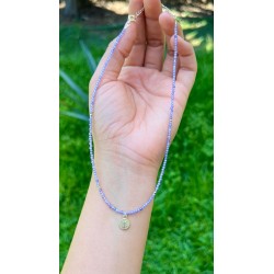 Collar De Amatista Con Dije San Benito – Victoria Fine Jewelry