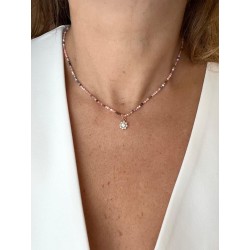 Collar Dije Flor Piedras Naturales – Victoria Fine Jewelry