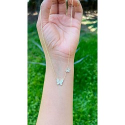 Collar Dos Mariposas Con Zirconia – Victoria Fine Jewelry