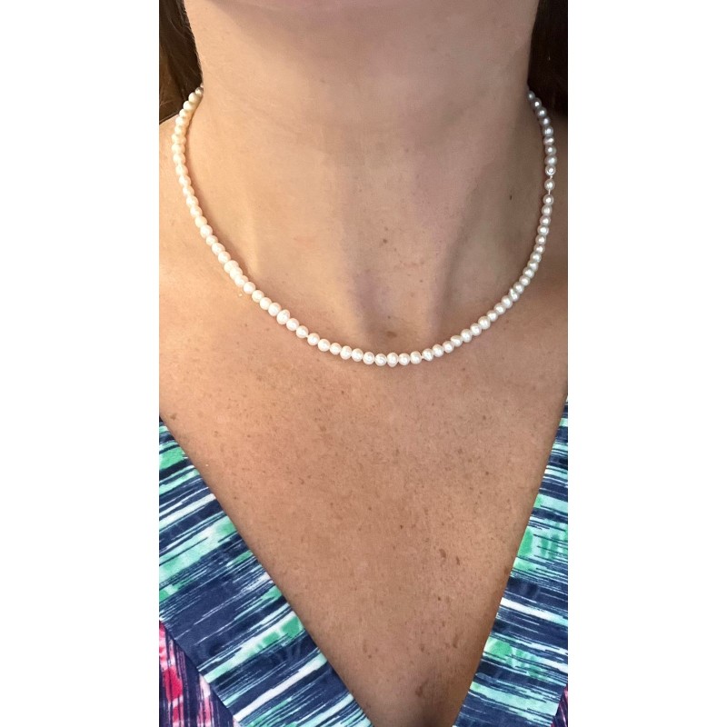 Collar Perla Redonda Chica 4.5 MM – Victoria Fine Jewelry
