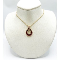 Collar Gota de Rubí con Diamantes – Victoria Fine Jewelry