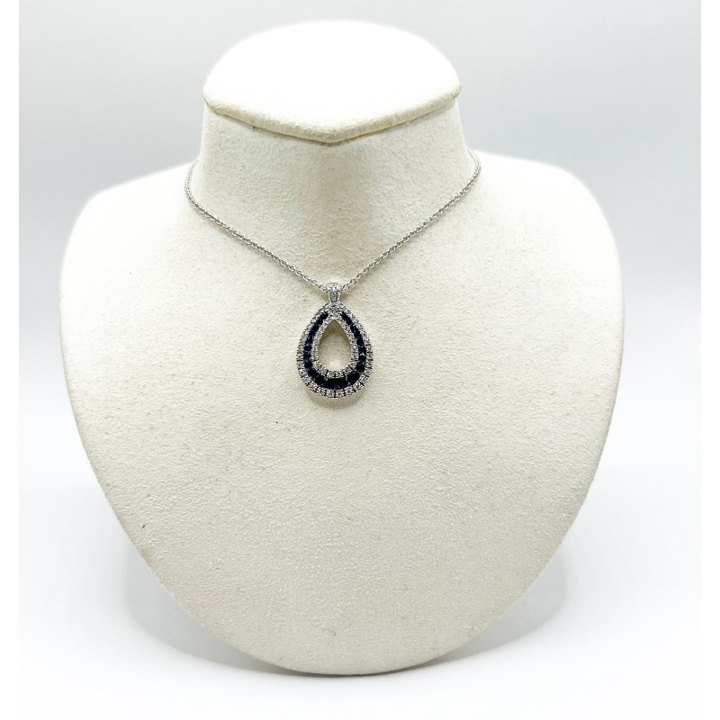 Collar Gota de Zafiro con Diamantes – Victoria Fine Jewelry