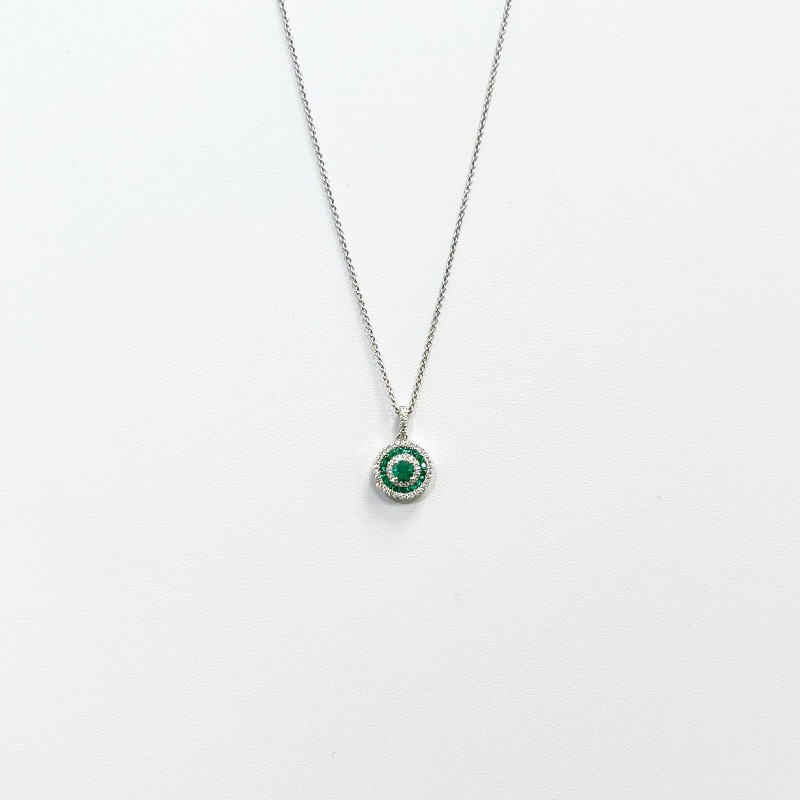 Collar Redondo Esmeralda y Diamantes – Victoria Fine Jewelry