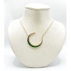 Collar Luna Esmeralda Con Diamantes – Victoria Fine Jewelry