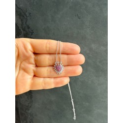 Collar Sagrado Corazón Rubí Con Diamantes – Victoria Fine Jewelry