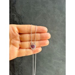 Collar Sagrado Corazón Rubí Con Diamantes – Victoria Fine Jewelry