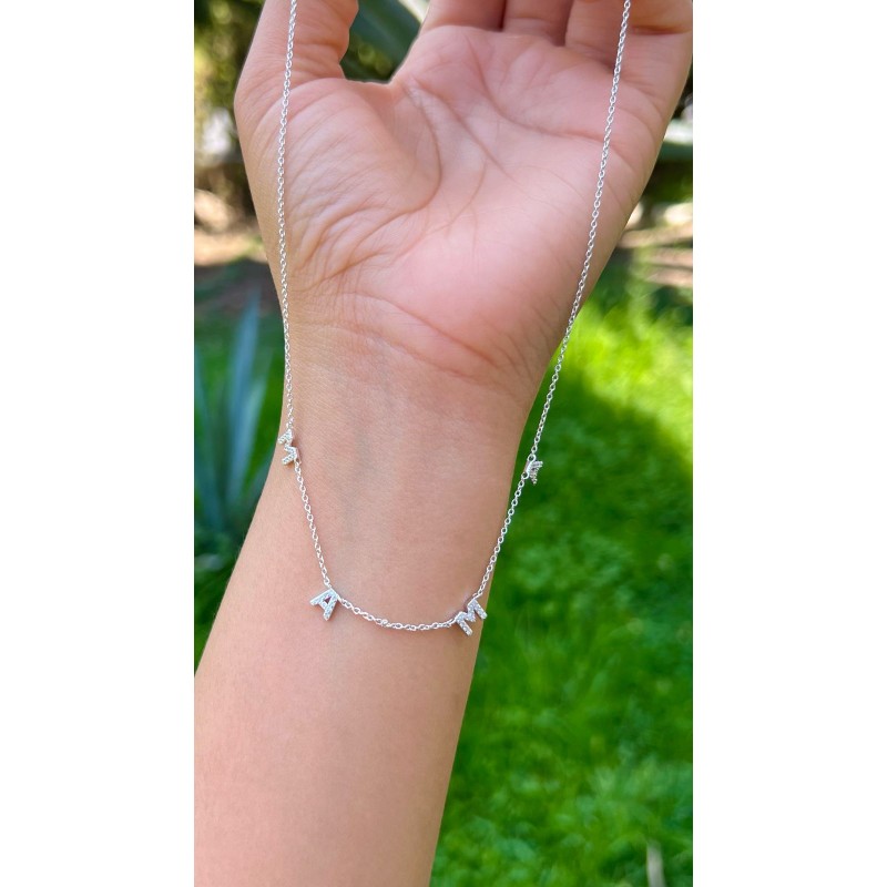 Collar Mamá Letras Separadas – Victoria Fine Jewelry
