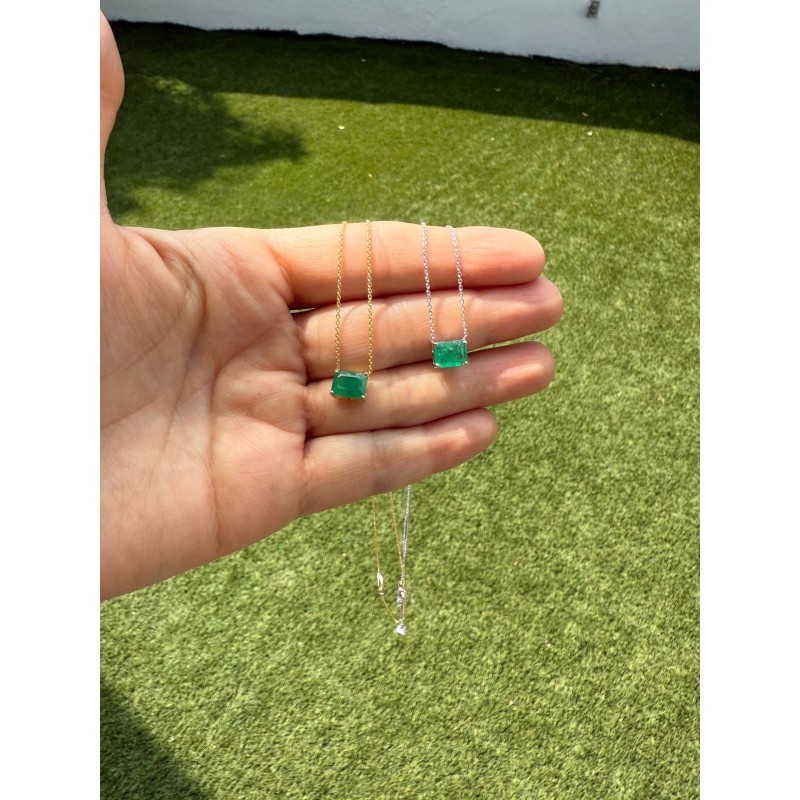 Collar Solitario De Esmeralda – Victoria Fine Jewelry