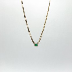 Gargantilla Cuadro De Esmeralda Con Diamantes – Victoria Fine Jewelry