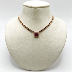 Gargantilla Cuadro de Rubí con Diamantes – Victoria Fine Jewelry