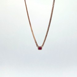 Gargantilla Cuadro de Rubí con Diamantes – Victoria Fine Jewelry