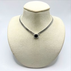 Gargantilla Cuadro De Zafiro Con Diamantes – Victoria Fine Jewelry