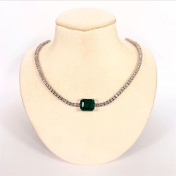 Gargantilla De Esmeralda Con Diamantes – Victoria Fine Jewelry